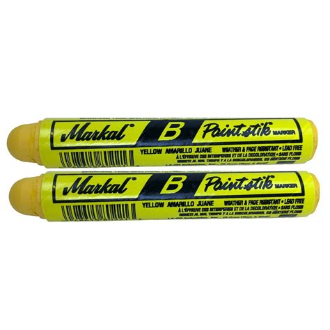 Two Markal B Yellow Tire Chalk Paint Stick Crayon Surface Markers ...