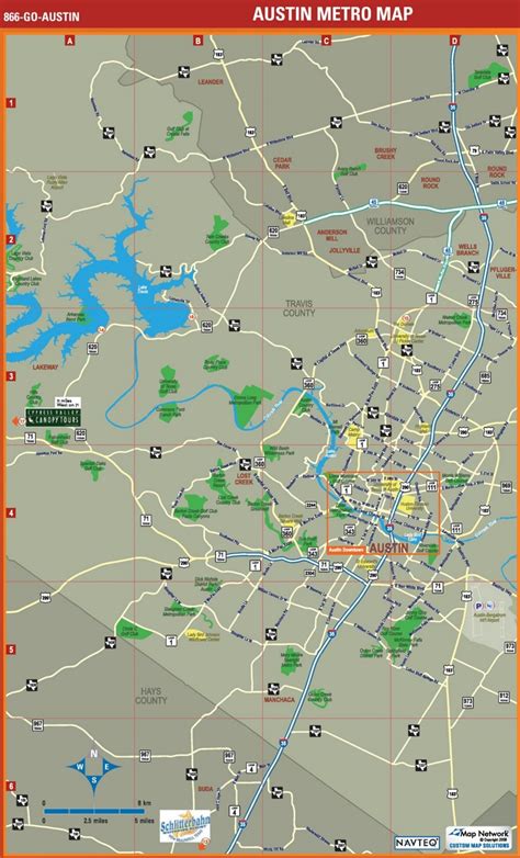 Austin metro area map - Ontheworldmap.com