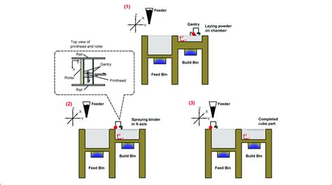 | Schematic illustration of the inkjet 3D printing process. | Download ...