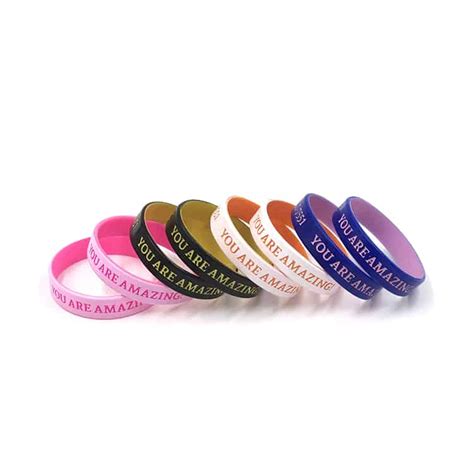 Custom Color Coated Inspirational Rubber Bracelets - Your Promotional ...