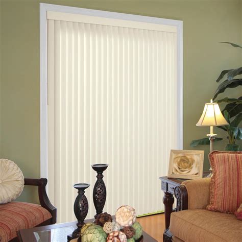 Hampton Bay 3.5 in. W x 98 in. L Crown Alabaster 3.5 Vertical Blind ...