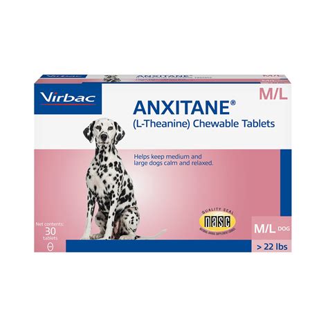 ANXITANE Chewable Tablets, Medium/Large Dog, 100 mg, 30 Count