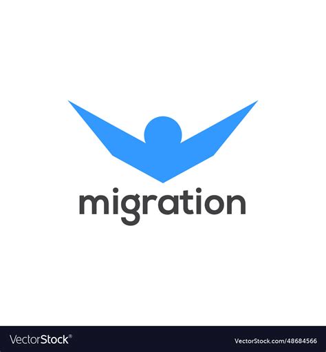 Migration logo Royalty Free Vector Image - VectorStock