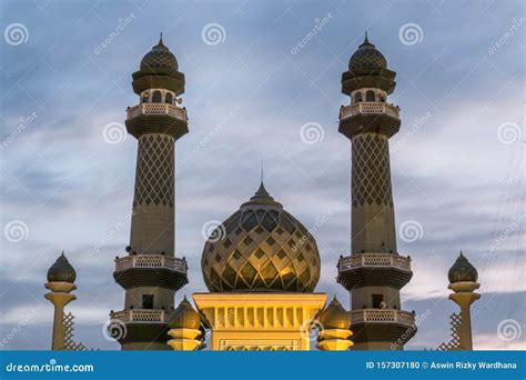 Masjid Mosque Alun Alun Central Garden Malang East Java Indonesia Stock ...