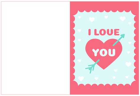 I Love You Card Printable