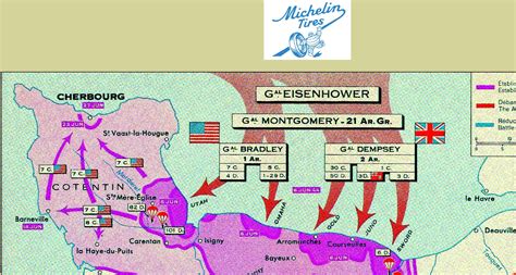 Battle of Normandy Map - Overview Michelin SplashMap