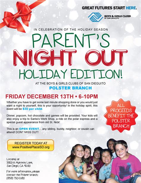 Boys & Girls Clubs of San Dieguito Parent’s Night Out – Holiday Edition ...