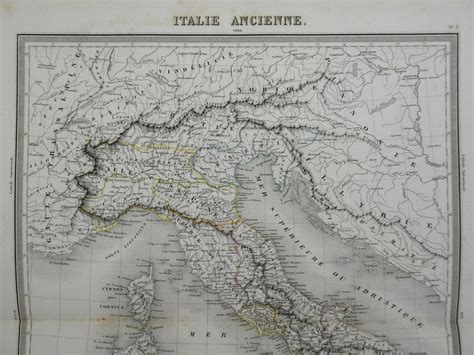 Ancient Italy Roman Empire Cisalpine Gaul c. 1850 Tardieu large ...