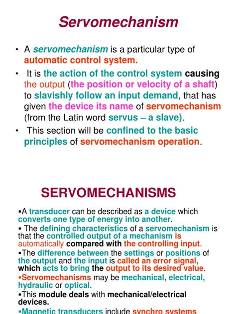 Servomechanisms | Servomechanism | Feedback