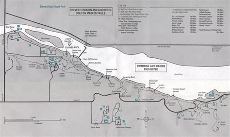 Starved Rock Park - Hiking Trail map