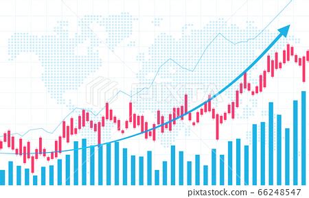 Financial stock market graph on stock market... - Stock Illustration ...