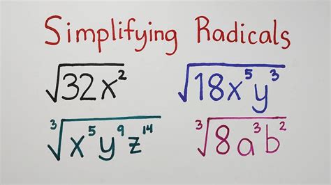 Simplifying Radicals Notes