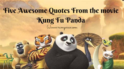 Five Awesome Quotes From the movie Kung Fu Panda – Words & Me