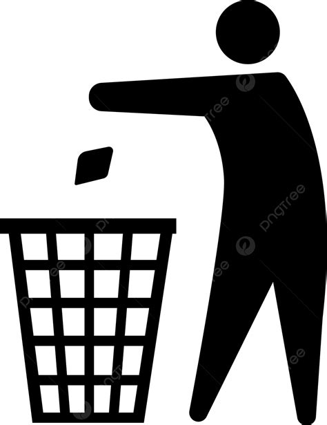 Garbage In Dustbin Vector, Garbage Icon, Dustbin Icon, Keep Clean PNG ...