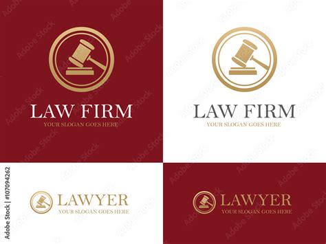 Gavel round logo Stock Vector | Adobe Stock