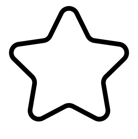 Star Black And White Clipart