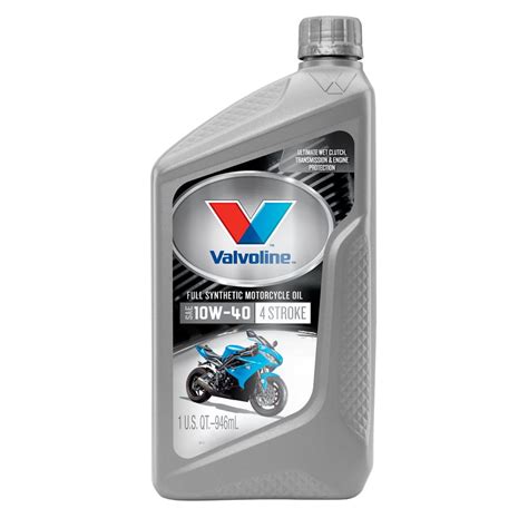 Valvoline 4-Stroke Motorcycle SAE 10W-40 Full Synthetic Motor Oil, 1 ...