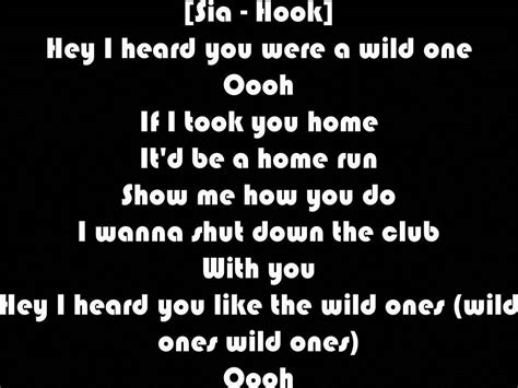 Wild Ones (Lyrics) - Sia Ft Flo Rida - YouTube