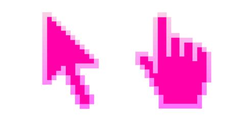 Hot Pink Pixel cursor – Custom Cursor