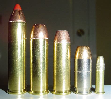 Bullet Caliber Comparison Chart: (1) .460 S magnum (2) .454 Casull (3 ...