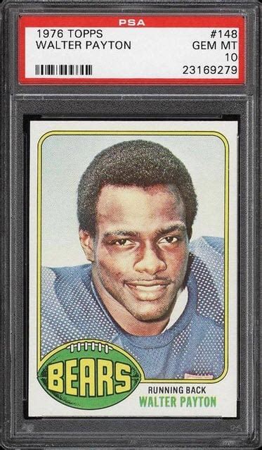 Walter Payton Rookie Card Showing Strong Growth