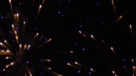 Continuous Fireworks Slow Motion On Black Stock Footage Video (100% ...