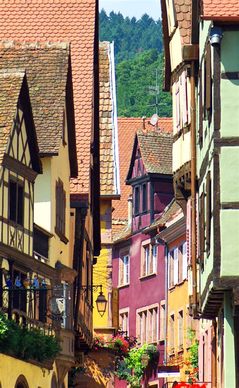 The village of Riquewihr in Alsace. #Riquewihr #HautRhin #Alsace # ...