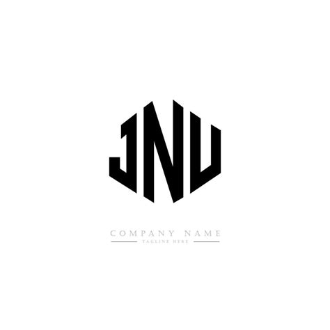 JNU letter logo design with polygon shape. JNU polygon and cube shape ...