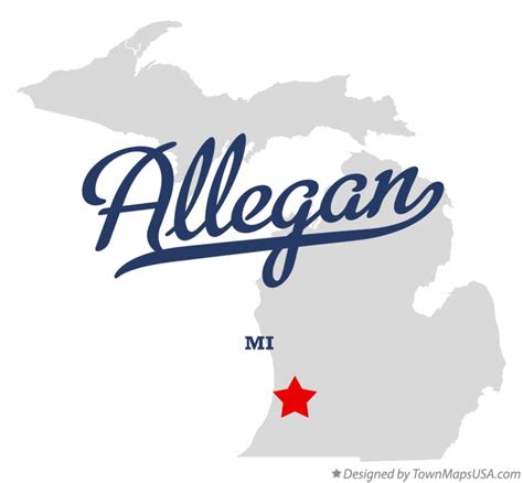 Map of Allegan, MI, Michigan