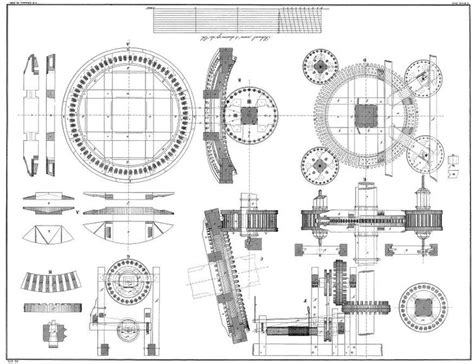 Building Plans for Dutch Industrial Windmills (1850)