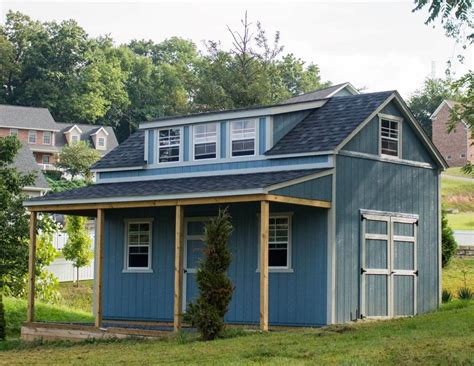 12x20 2-Story Shed | Two-Story Shed with Porch - Byler Barns | Shed ...