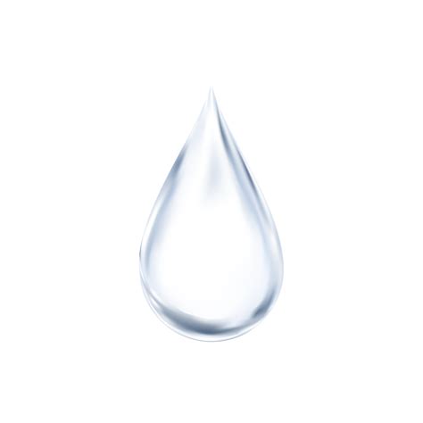 Clear Water drop on transparent in Grey color. Illustration isolated ...