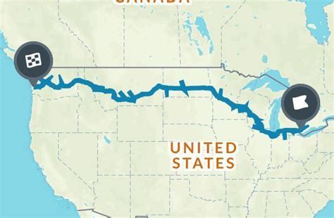 U.S. Route 12 Road Trip Map #TravelDestinationsUsaCrossCountry # ...