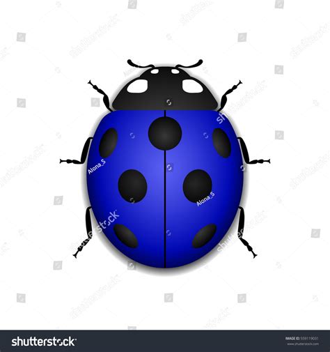 Ladybug Small Icon Blue Lady Bug Stock Vector (Royalty Free) 559119031 ...