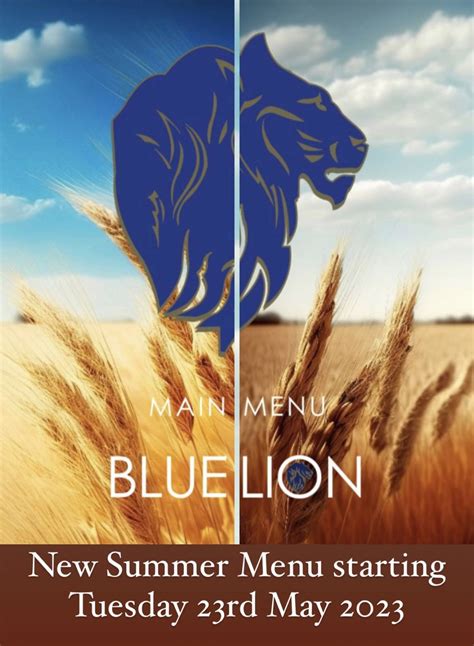 Menu at Blue Lion pub & bar, Witherley, 8 Church Rd