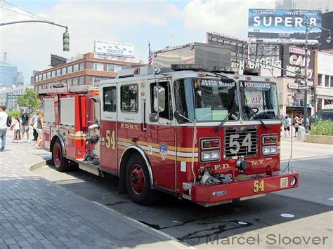 Fire Engines Photos - Engine 54 FDNY Ferrara