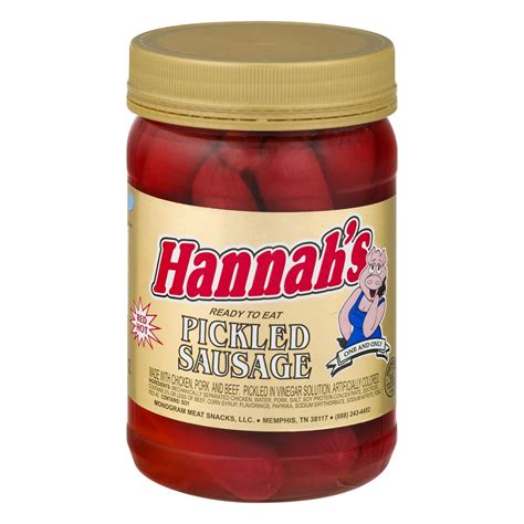 Hannah's Ready To Eat Red Hot Pickled Sausage, 16 Oz. - Walmart.com ...