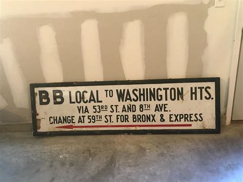 vintage subway porcelain railroad sign | #1940615279