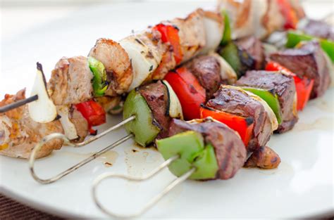 Beef Shish Kabobs on the grill