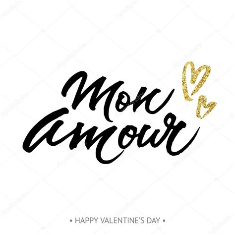 Handwritten love card Mon Amour — Stock Vector © ugina #94198124