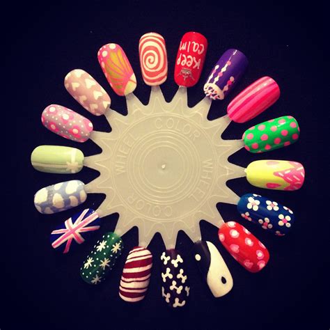 Colorful Nail Art Wheel. Done by me! Color Wheel Design, Nail Art Wheel ...