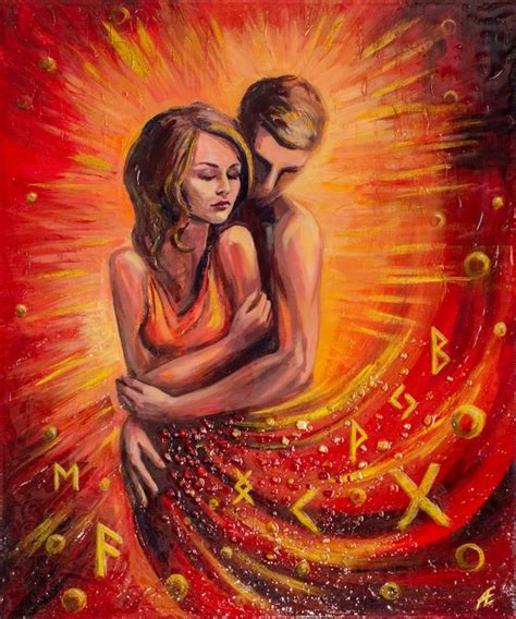 Lovers. Pattern with magic runes. - Energy ART - Paintings & Prints ...