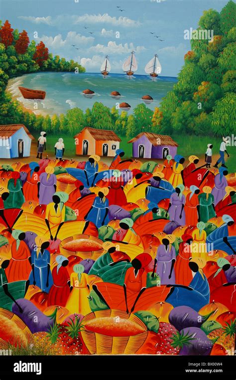 art arts coloured Dominican Republic Caribbean haitian painting ...