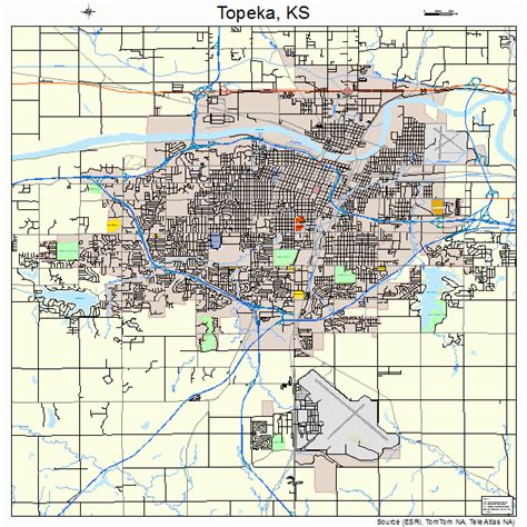 Topeka Kansas Street Map 2071000