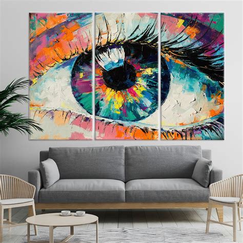 Eye Painting Eye Wall Art Eye Wall Decor Eye Canvas Print | Etsy