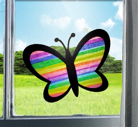 Easy and Fun DIY Spring Butterfly Suncatcher Craft | Suncatcher craft ...