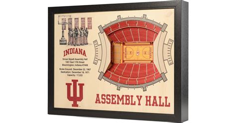 YouTheFan Indiana Hoosiers Assembly Hall Stadium Views Wall Art • Price