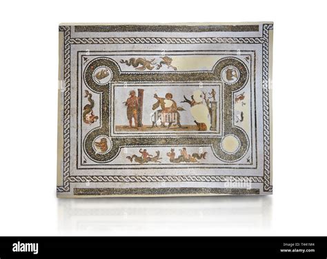 Pictures of a Roman mosaics design depicting Dionysus Riding a Panther ...