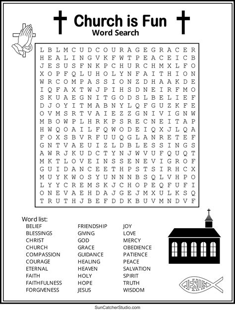 Printable Bible Word Search Puzzles