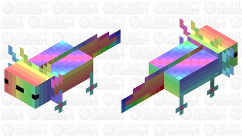 rainbow axolotl Minecraft Mob Skin